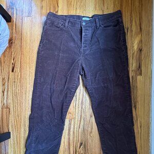 Levis Straight leg Wedgie Brown Corduroy pants